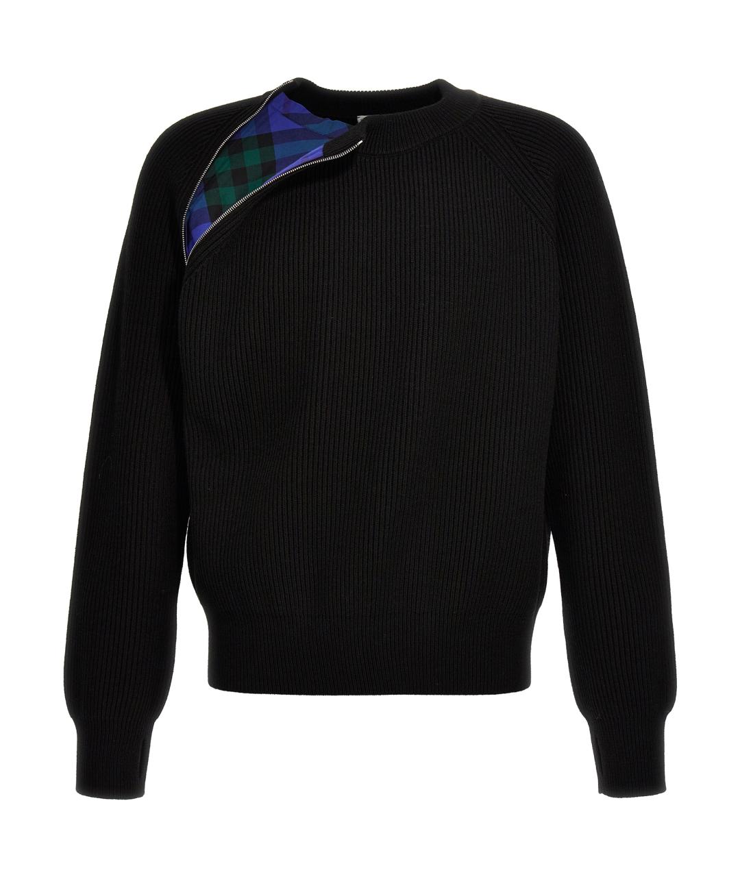 BURBERRY Черный шерстяной джемпер / свитер, фото 2