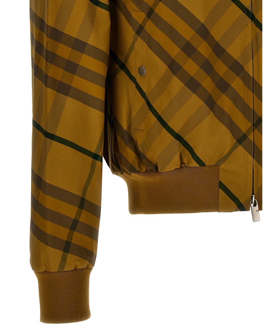 BURBERRY Желтая хлопковая куртка, фото 4