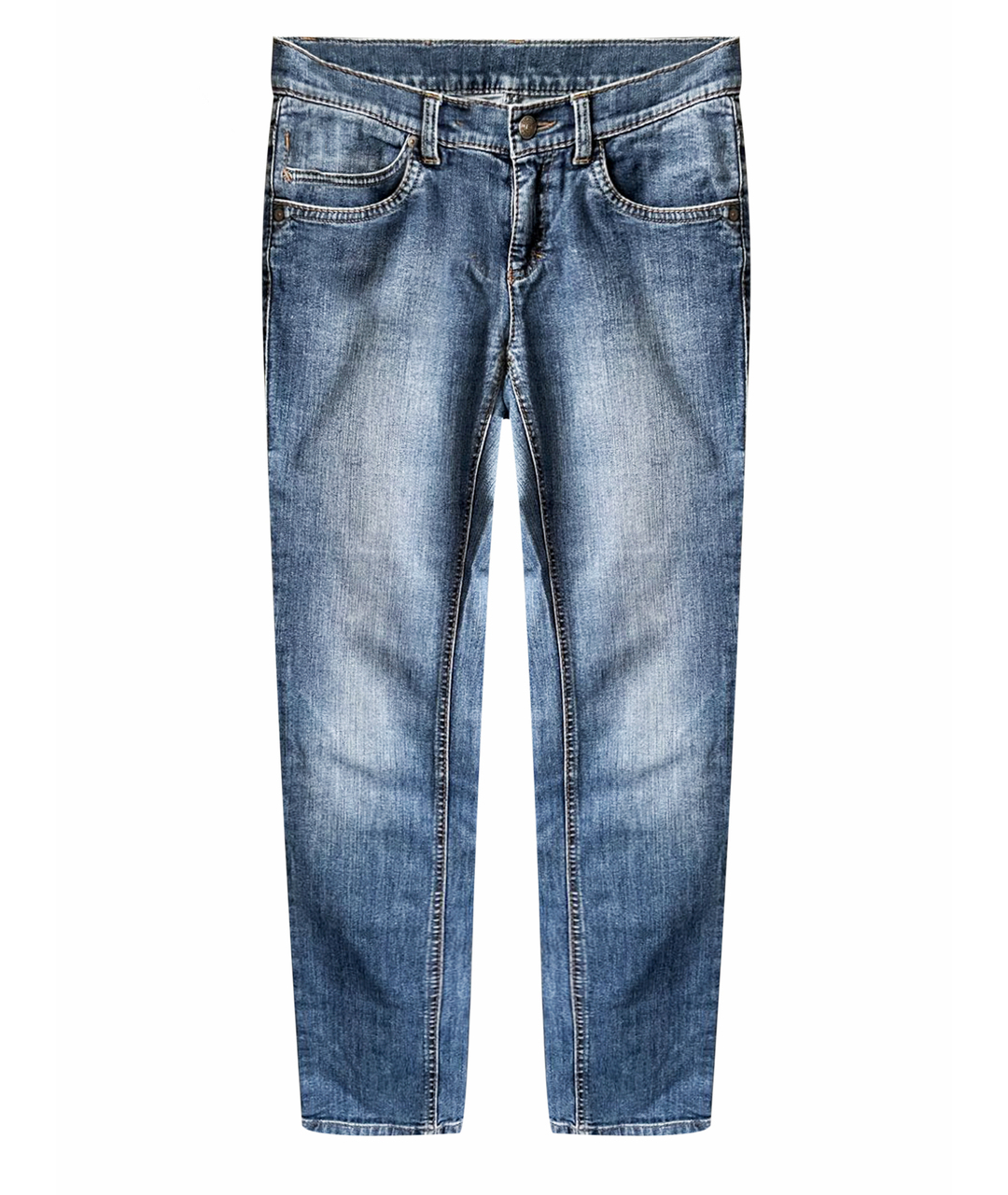 BOGNER Синие хлопковые прямые джинсы, фото 1