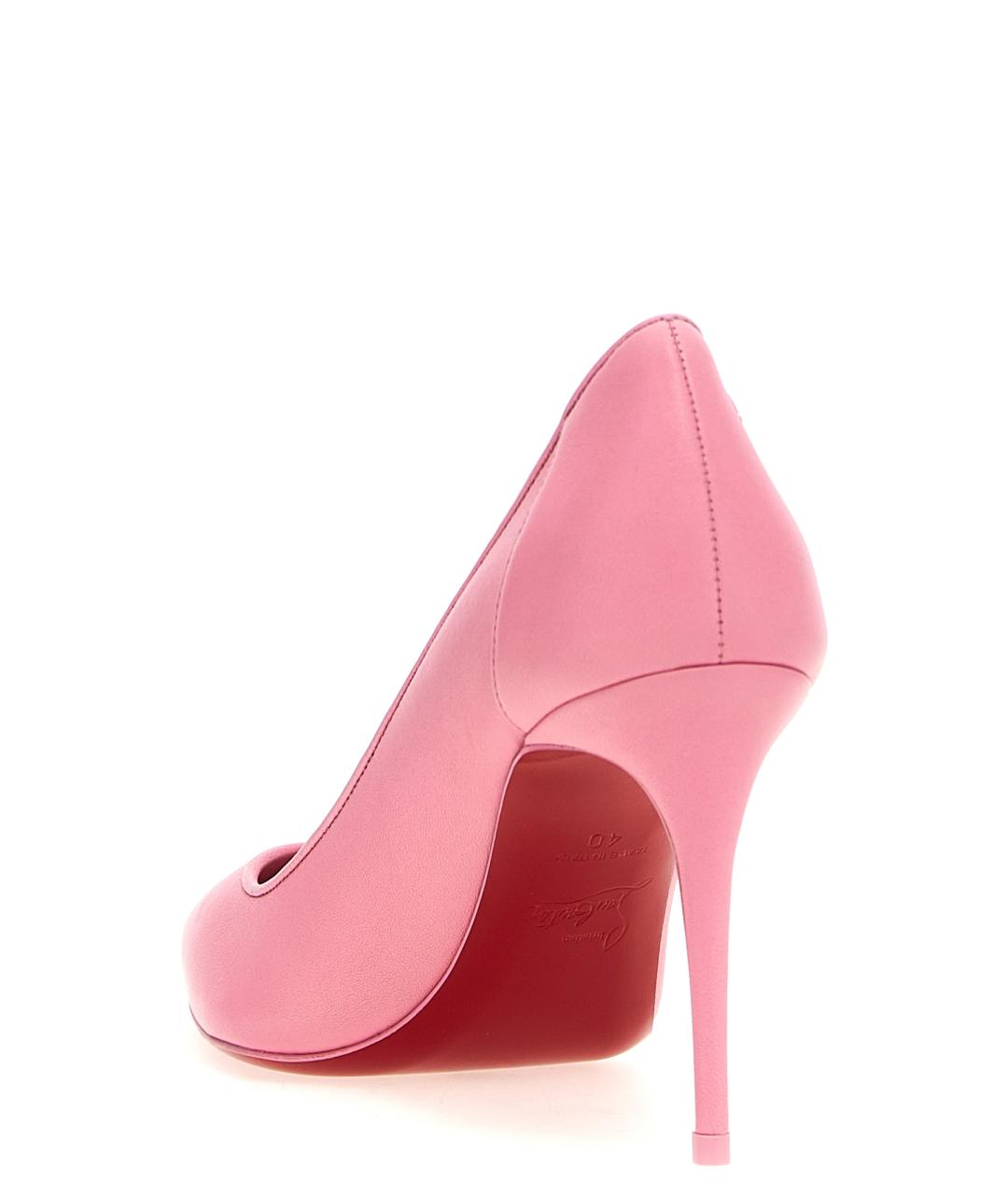 CHRISTIAN LOUBOUTIN Розовые кожаные туфли, фото 3