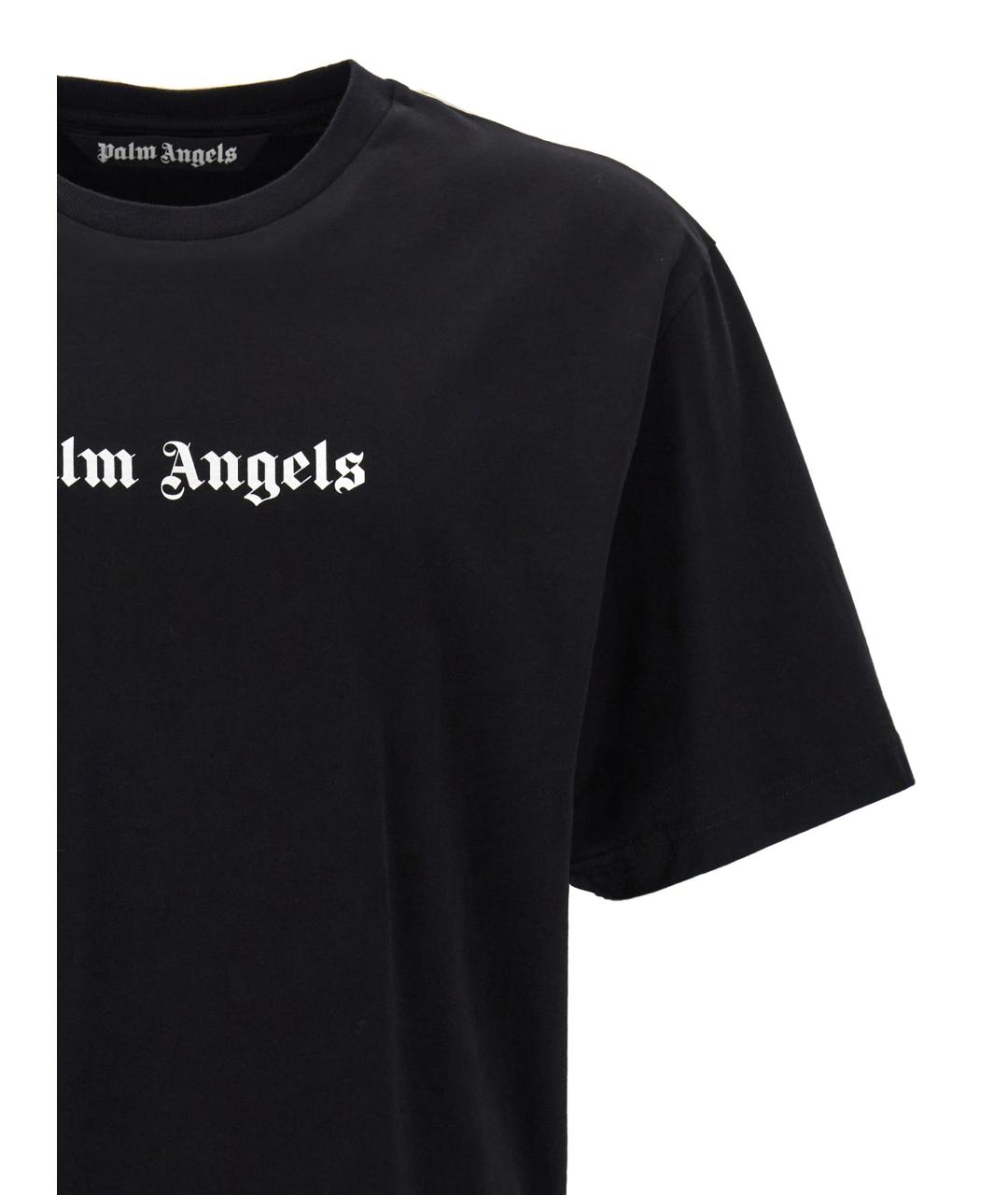 PALM ANGELS Черная хлопковая футболка, фото 3