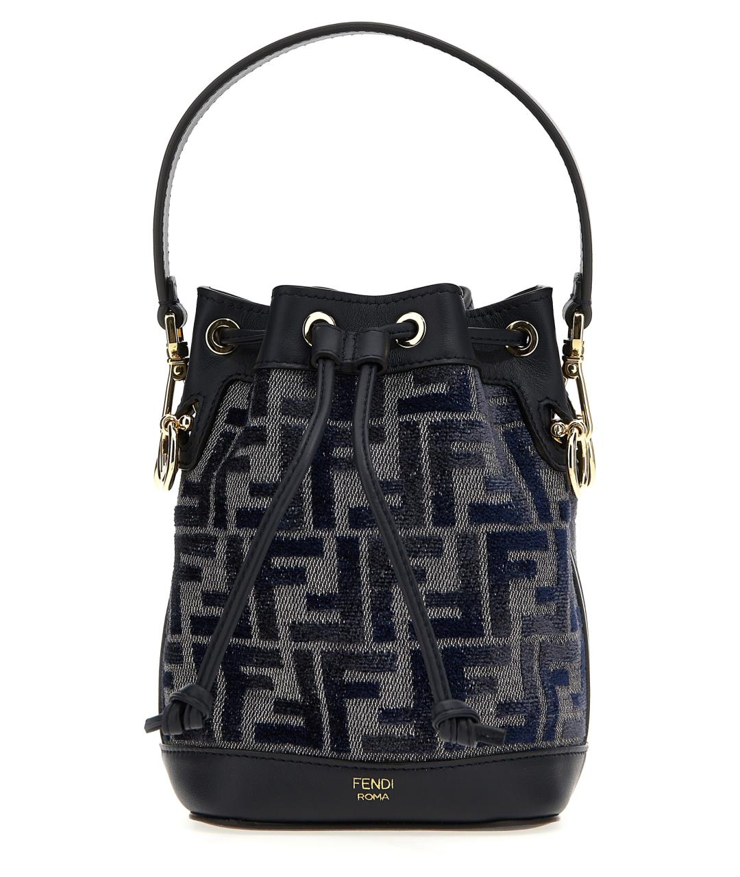 FENDI Темно-синяя сумка тоут, фото 1