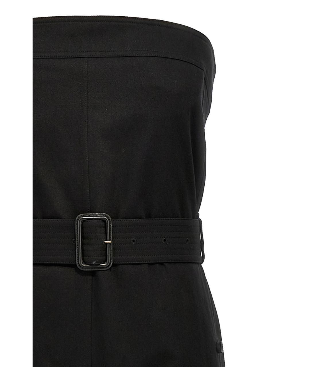 SAINT LAURENT Черный хлопковый комбинезон, фото 3