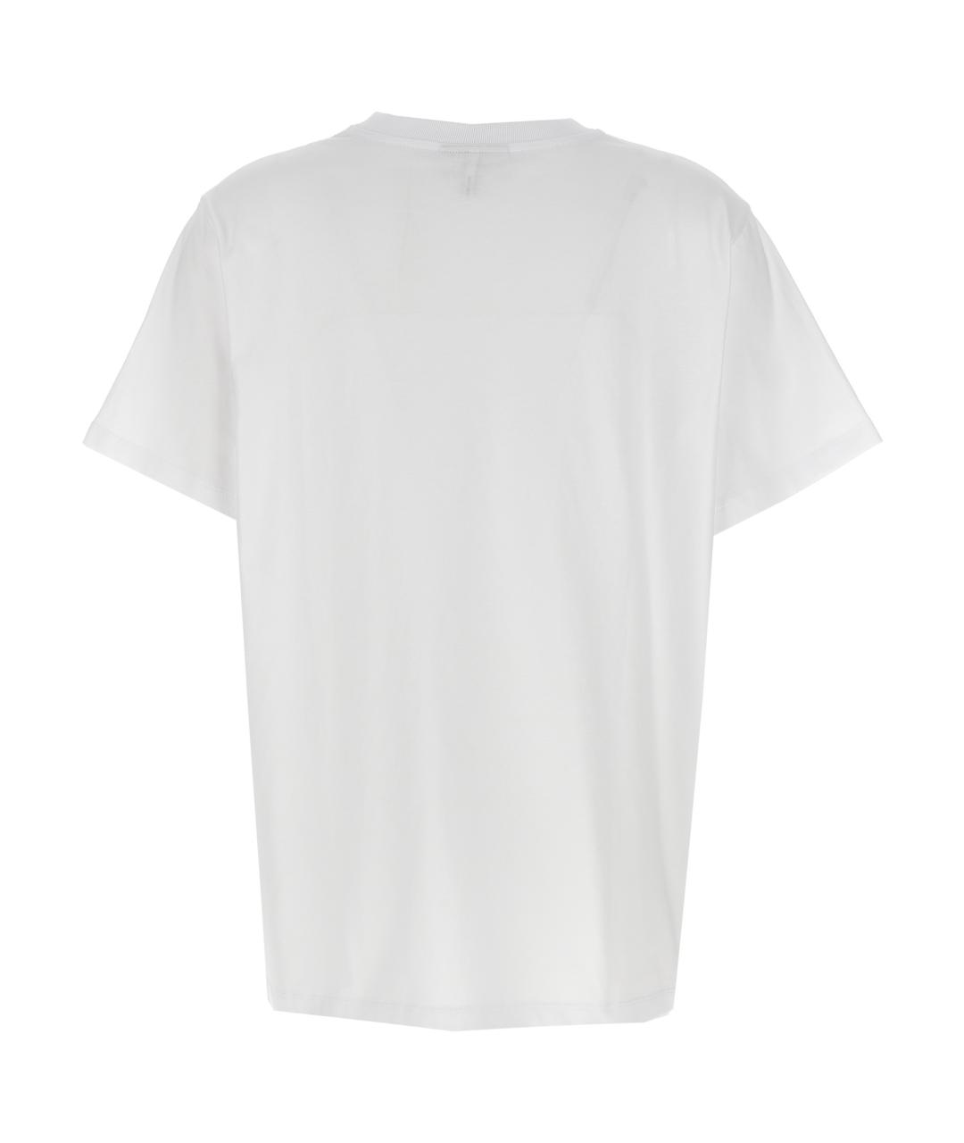 GANNI Белая хлопковая футболка, фото 2