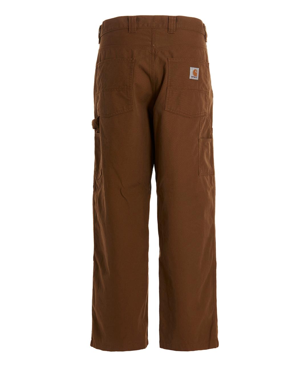 CARHARTT WIP Коричневые хлопковые повседневные брюки, фото 2