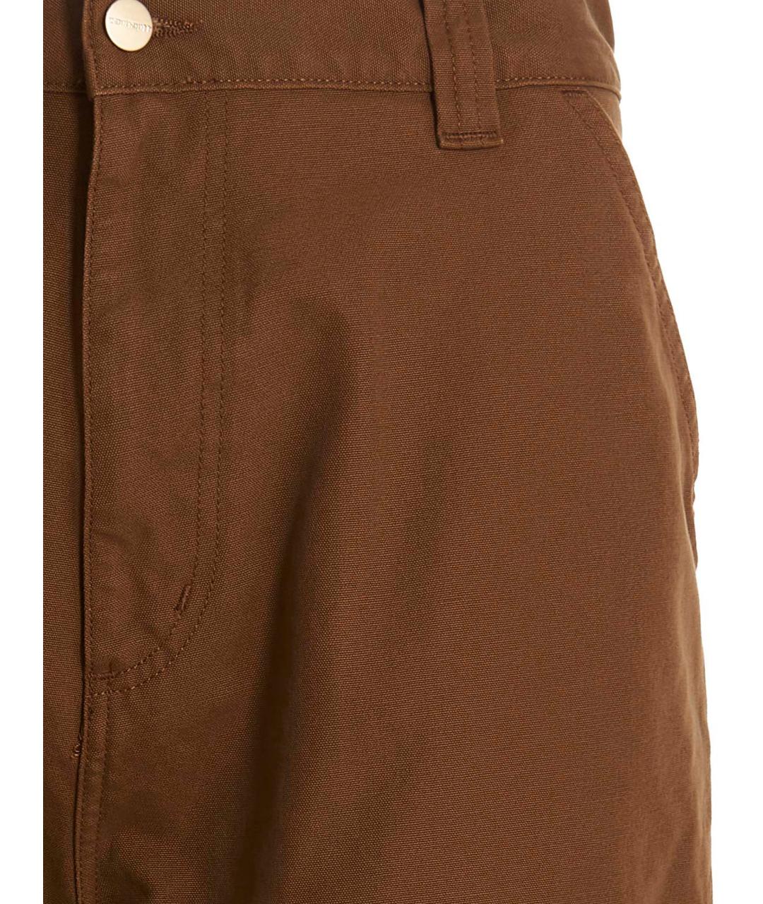 CARHARTT WIP Коричневые хлопковые повседневные брюки, фото 3
