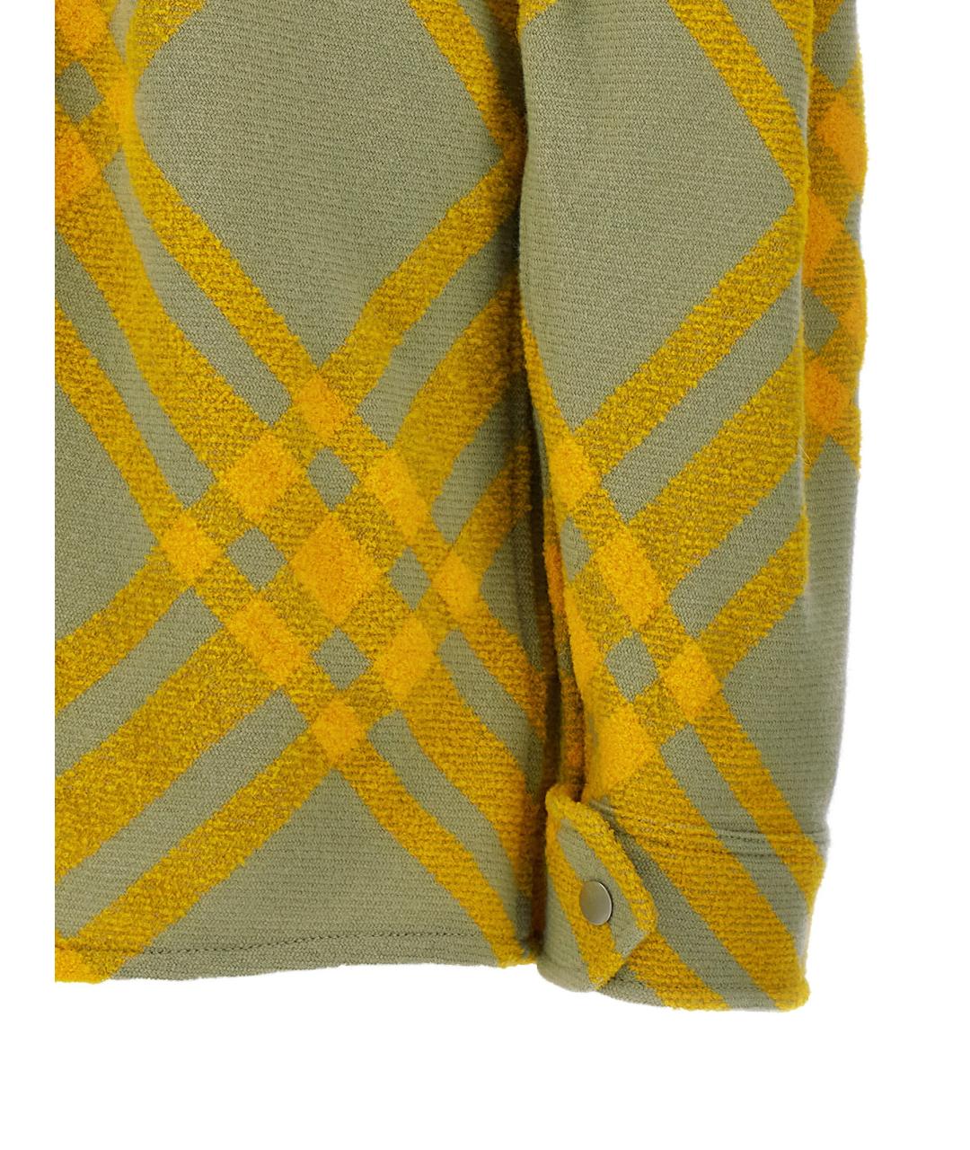 BURBERRY Желтая шерстяная рубашка, фото 4