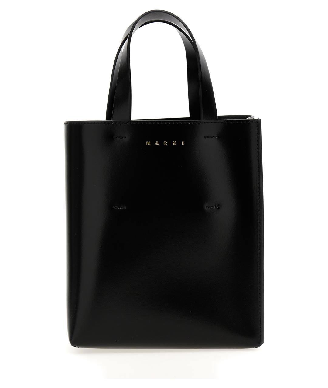 MARNI Черная кожаная сумка тоут, фото 1