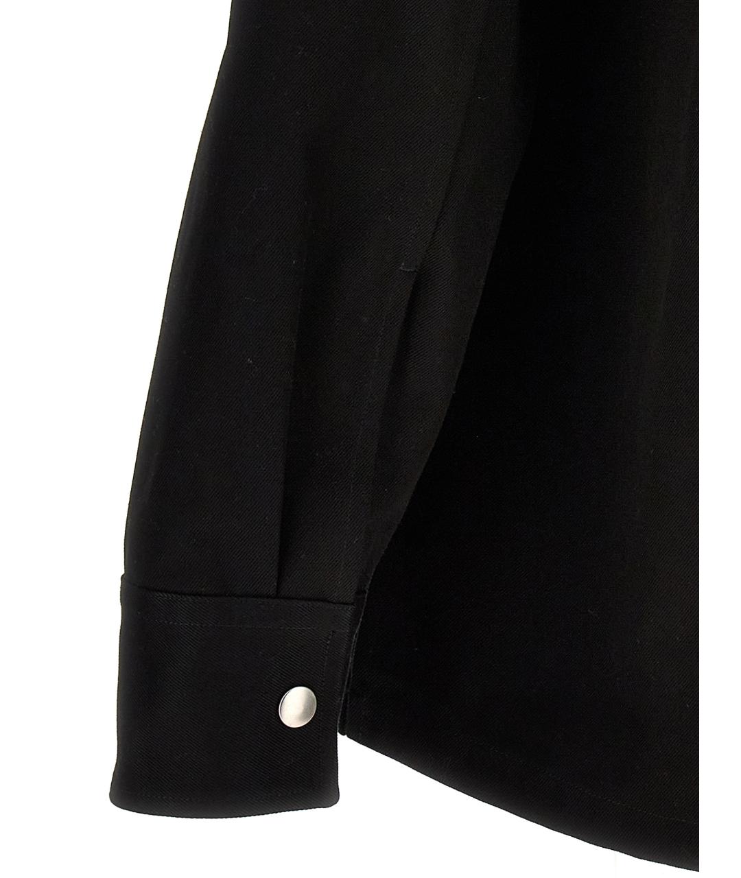 JIL SANDER Черная хлопковая кэжуал рубашка, фото 4