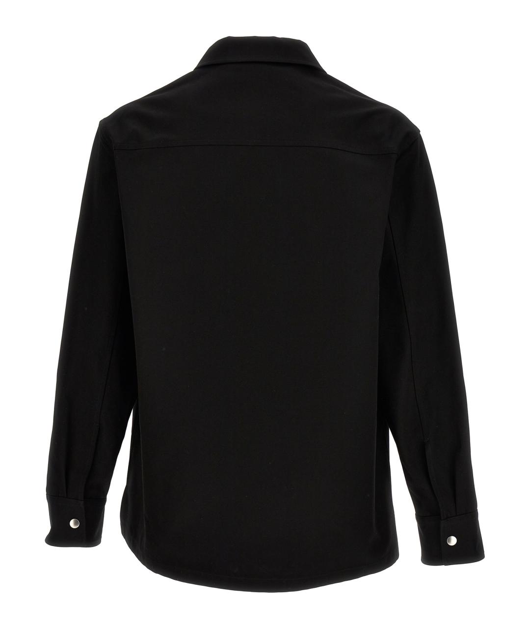JIL SANDER Черная хлопковая кэжуал рубашка, фото 2