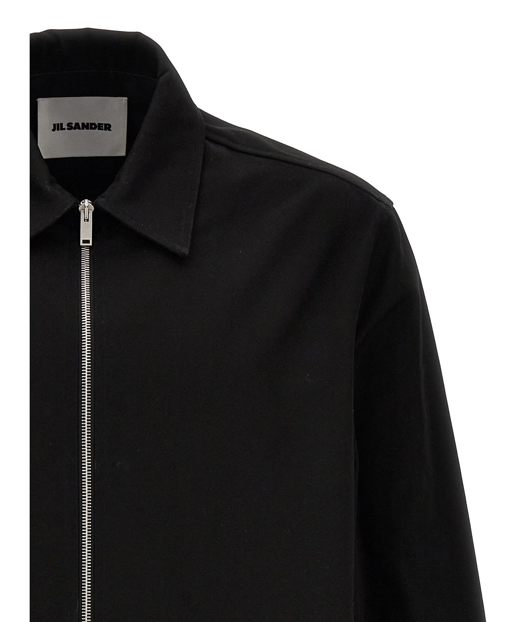 JIL SANDER Черная хлопковая кэжуал рубашка, фото 3