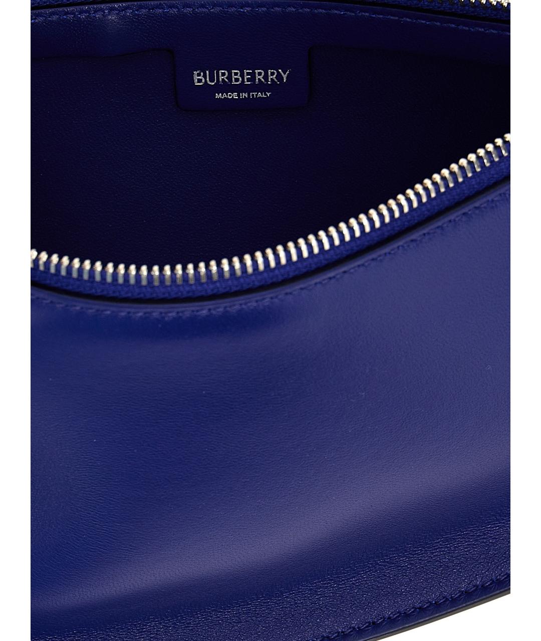 BURBERRY Синяя кожаная сумка через плечо, фото 4