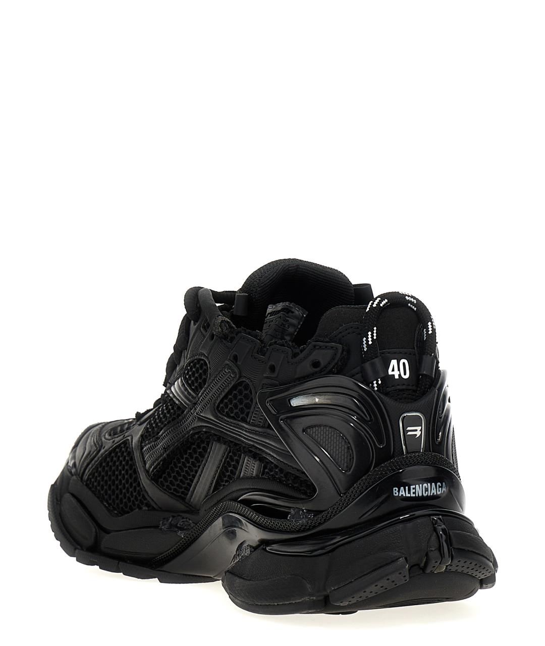 BALENCIAGA Черные синтетические низкие кроссовки / кеды, фото 3