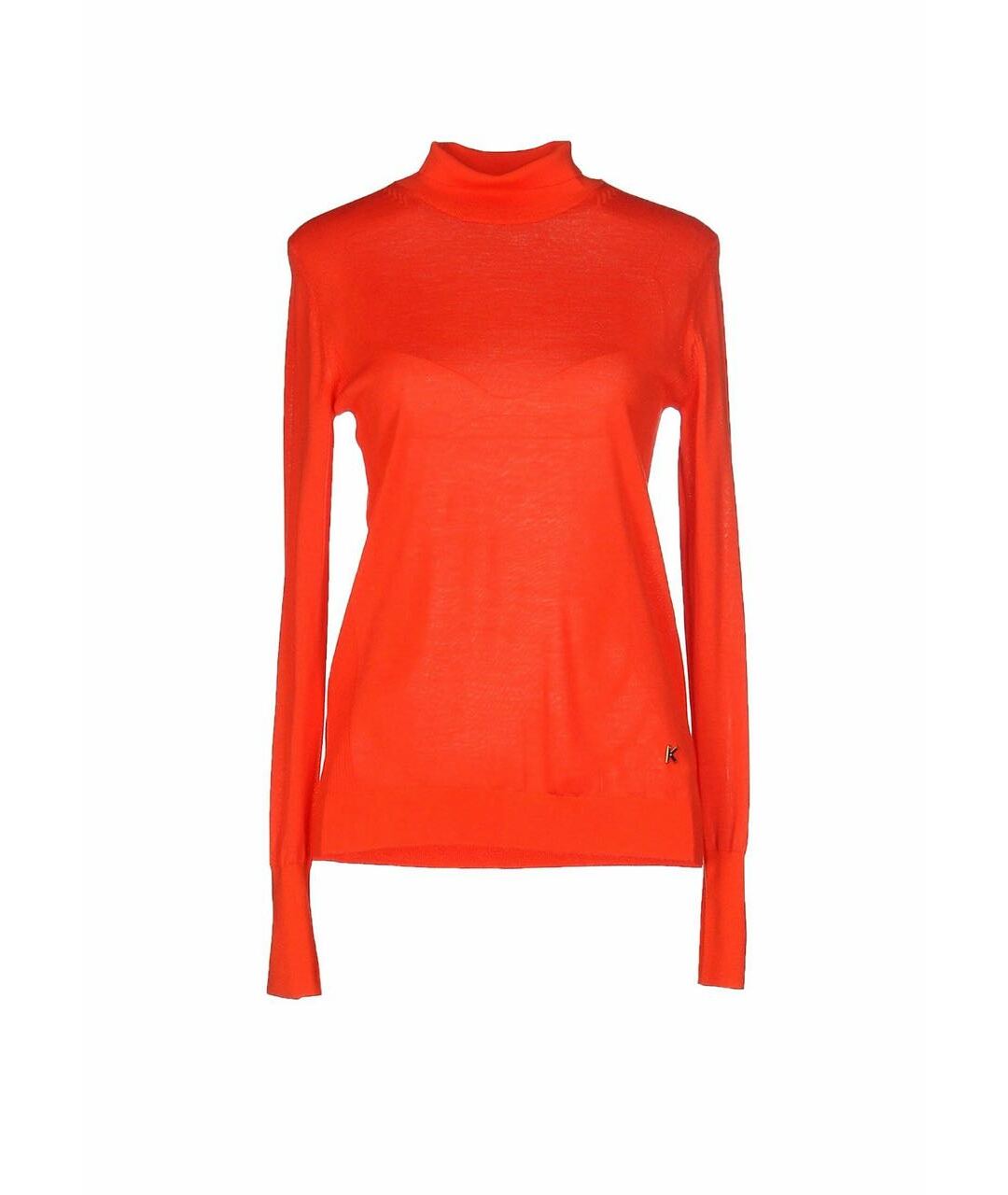 KENZO Оранжевый шерстяной джемпер / свитер, фото 1