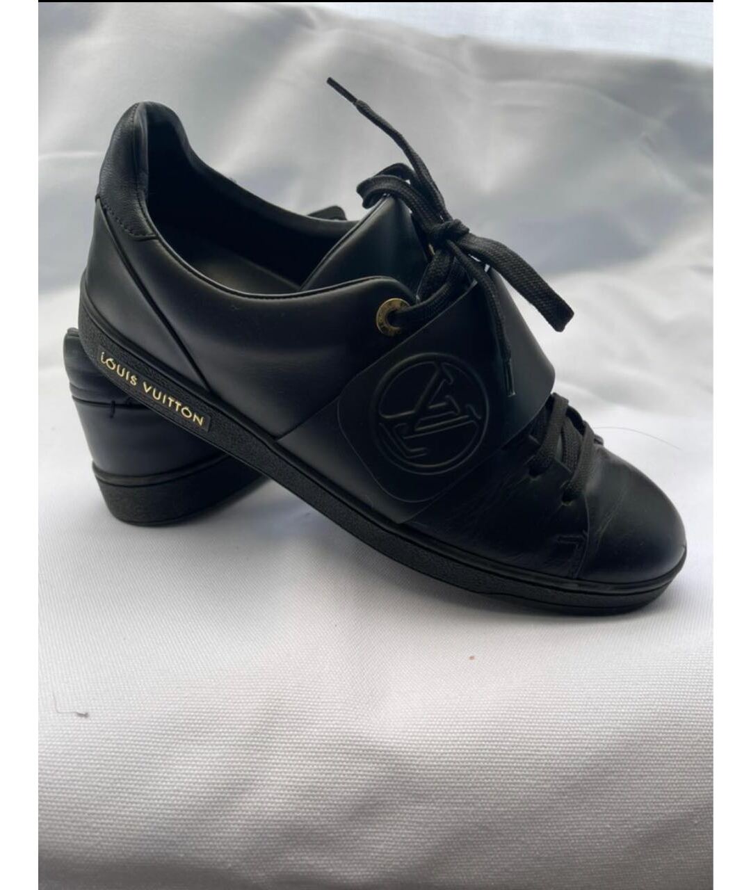 LOUIS VUITTON PRE-OWNED Черные кожаные кроссовки, фото 4