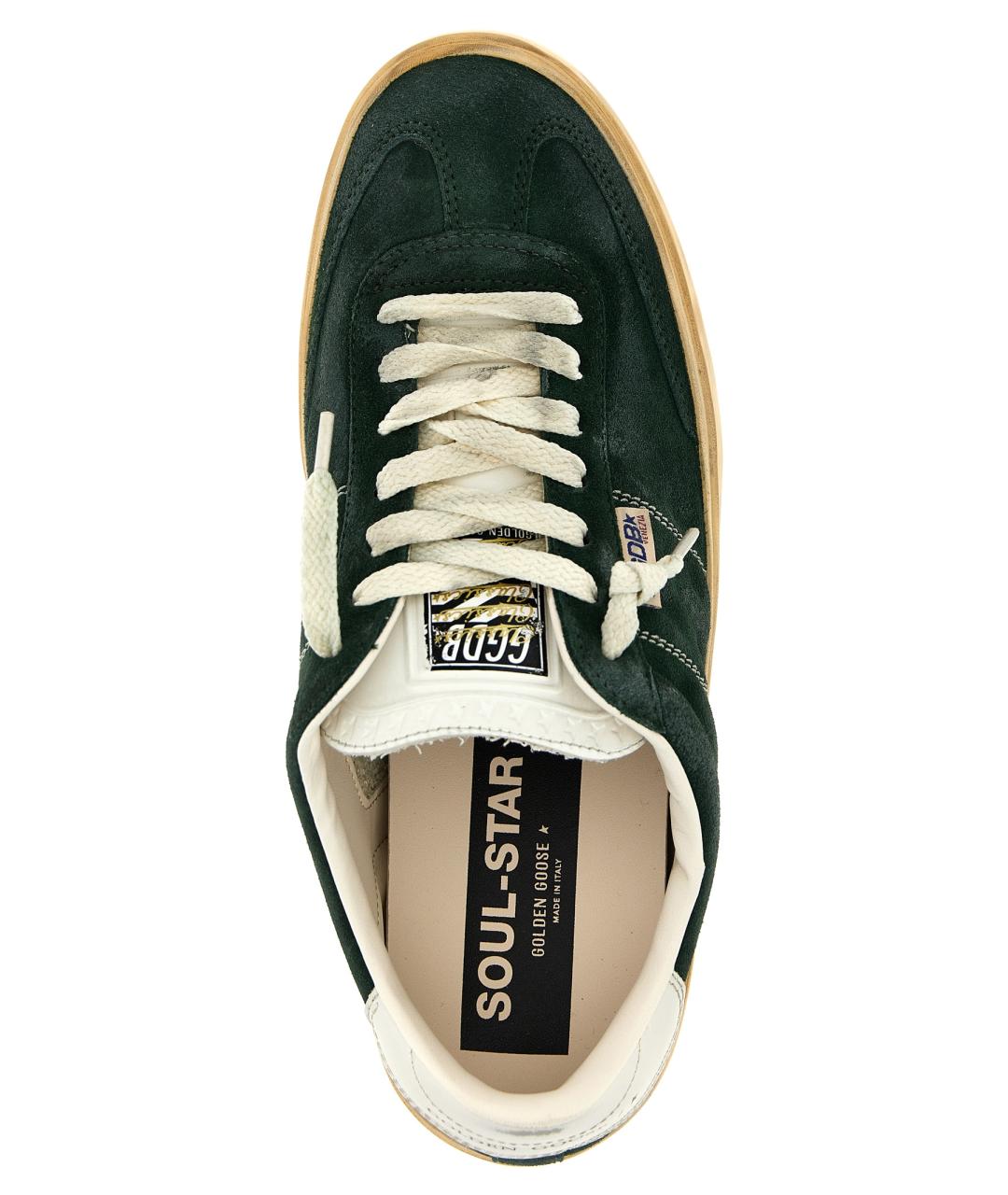GOLDEN GOOSE DELUXE BRAND Зеленые замшевые низкие кроссовки / кеды, фото 4