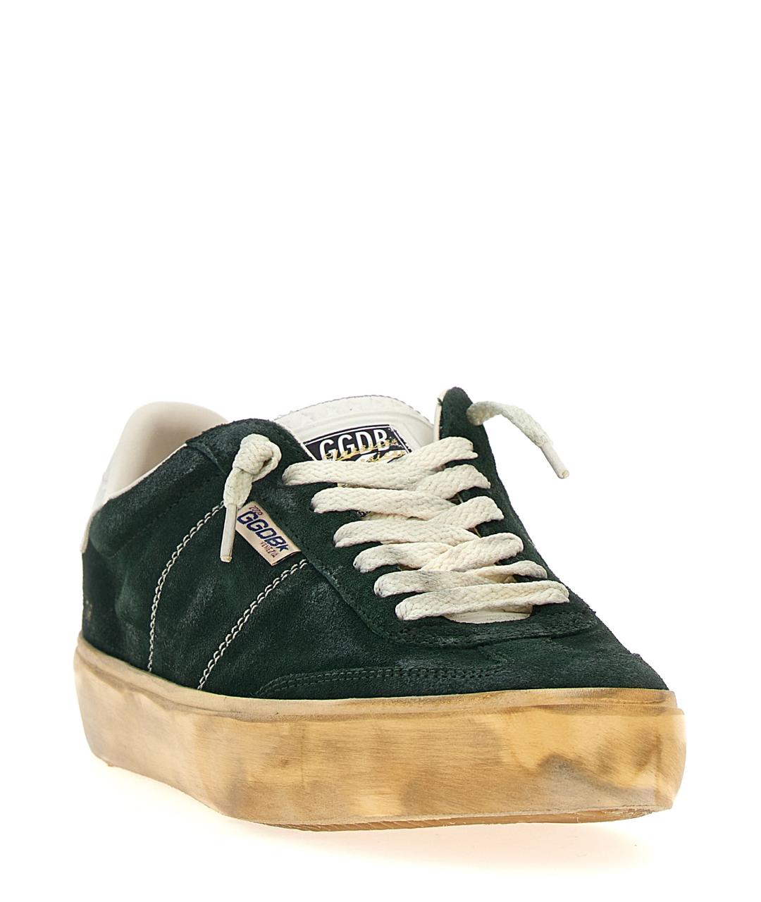 GOLDEN GOOSE DELUXE BRAND Зеленые замшевые низкие кроссовки / кеды, фото 2