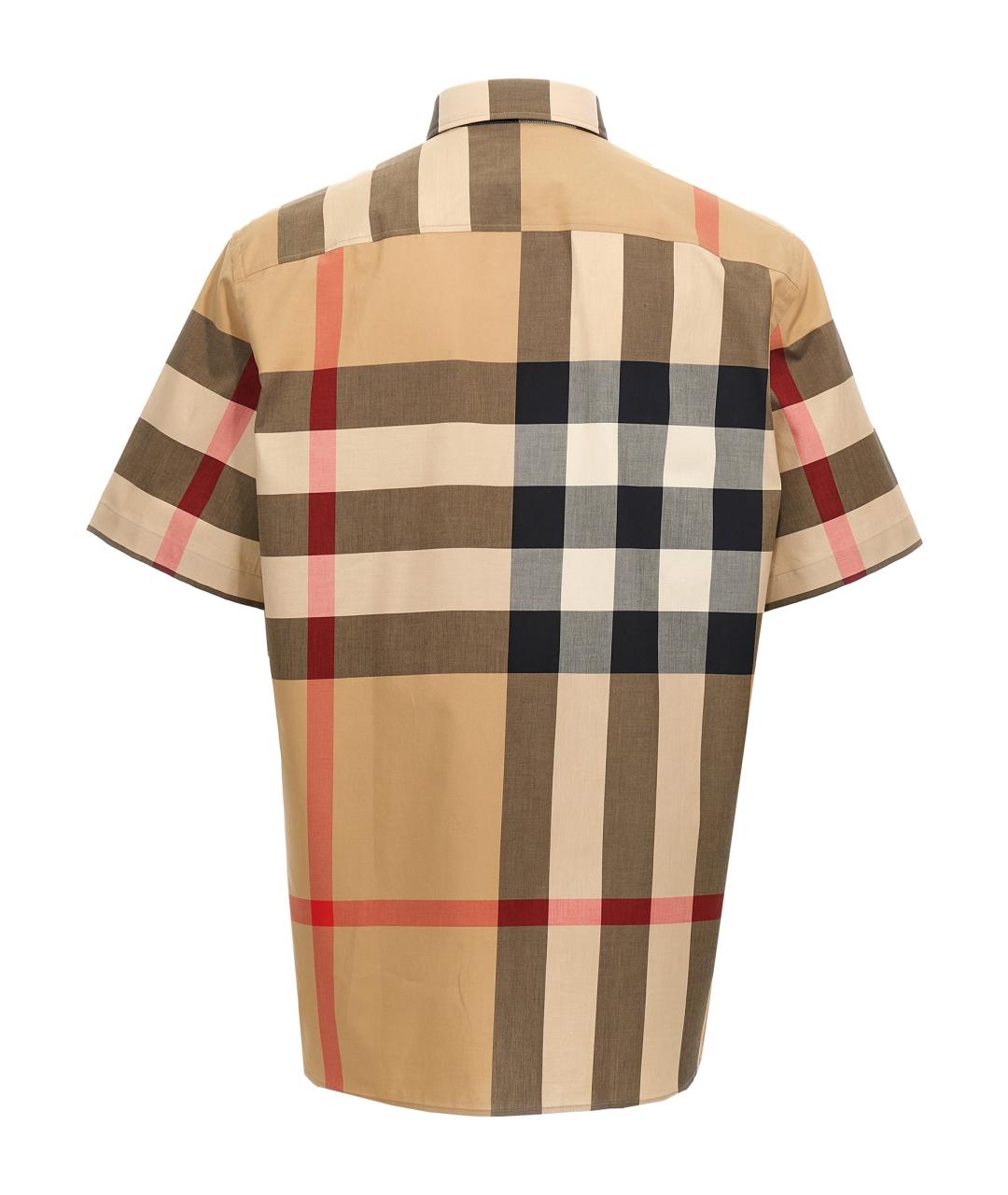 BURBERRY Бежевая хлопковая кэжуал рубашка, фото 2