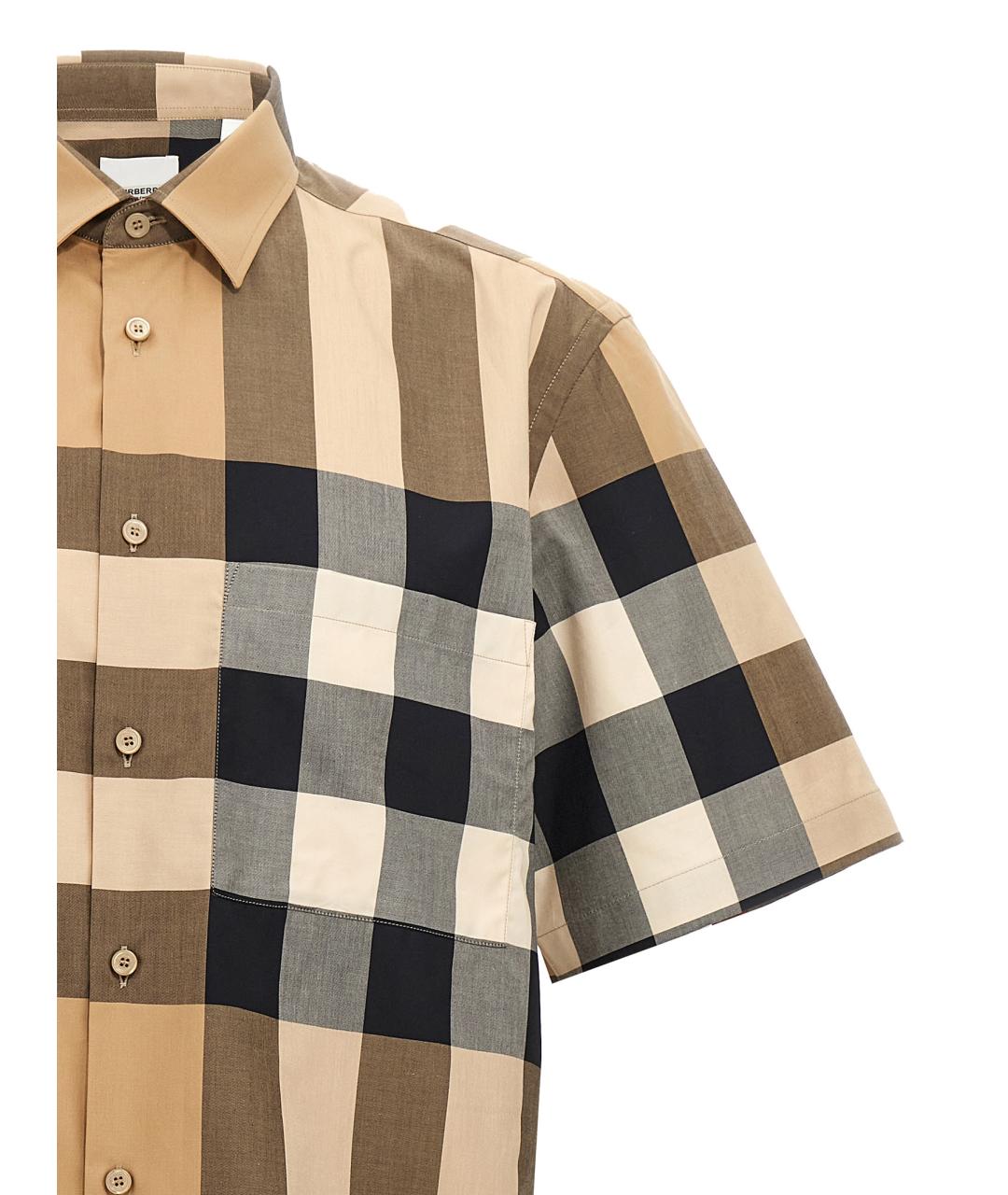 BURBERRY Бежевая хлопковая кэжуал рубашка, фото 3