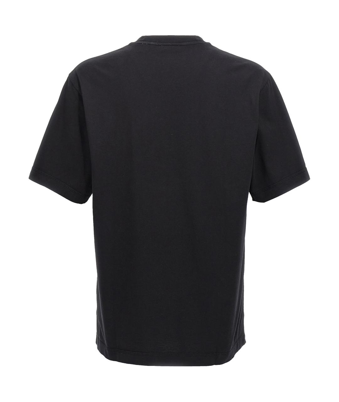 BURBERRY Черная хлопковая футболка, фото 2