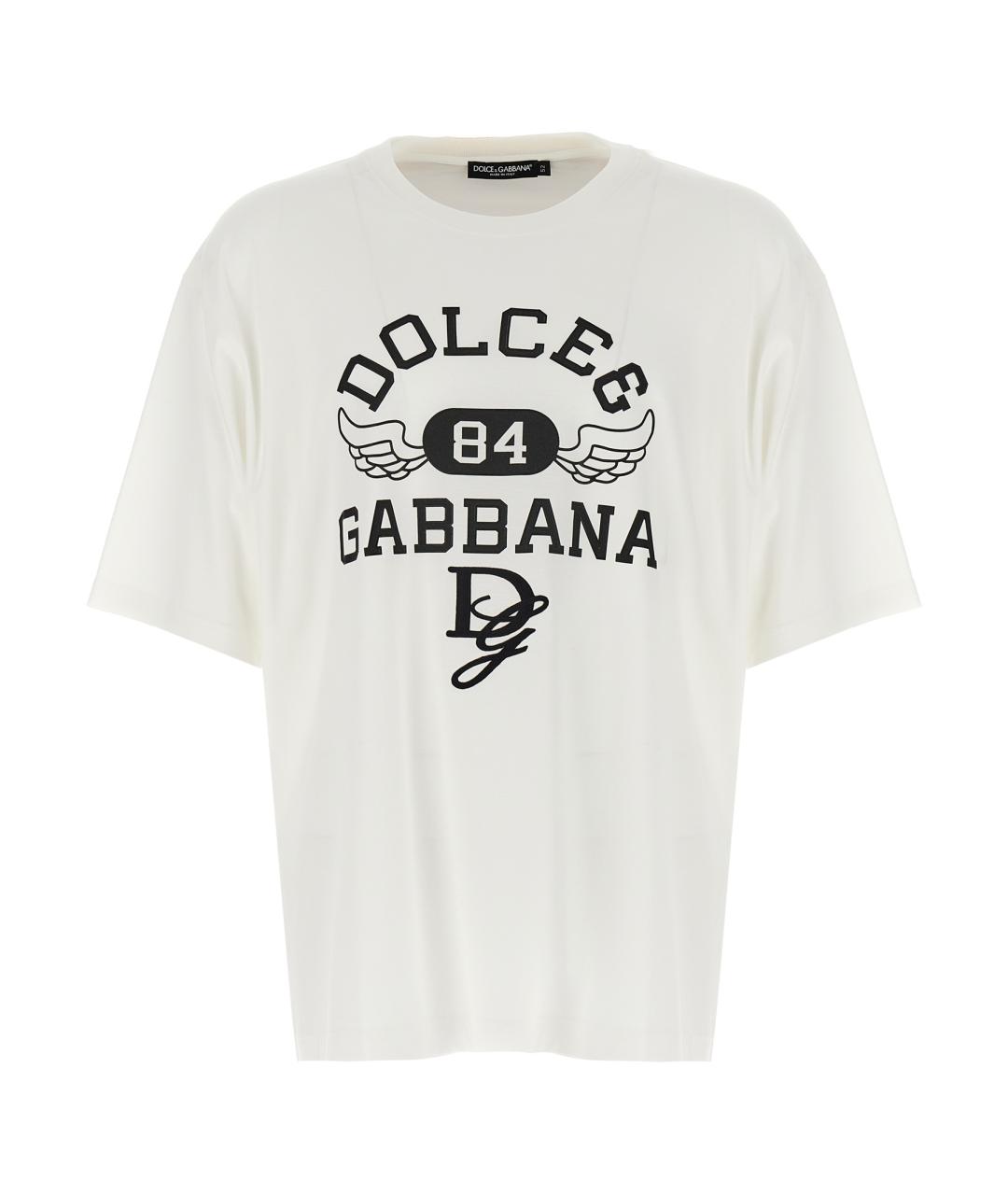 DOLCE&GABBANA Белая хлопковая футболка, фото 1