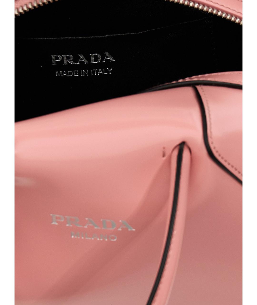 PRADA Розовая кожаная сумка тоут, фото 4