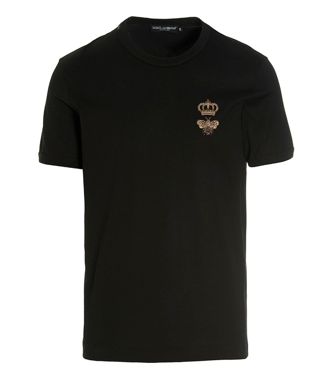 DOLCE&GABBANA Черная хлопковая футболка, фото 1