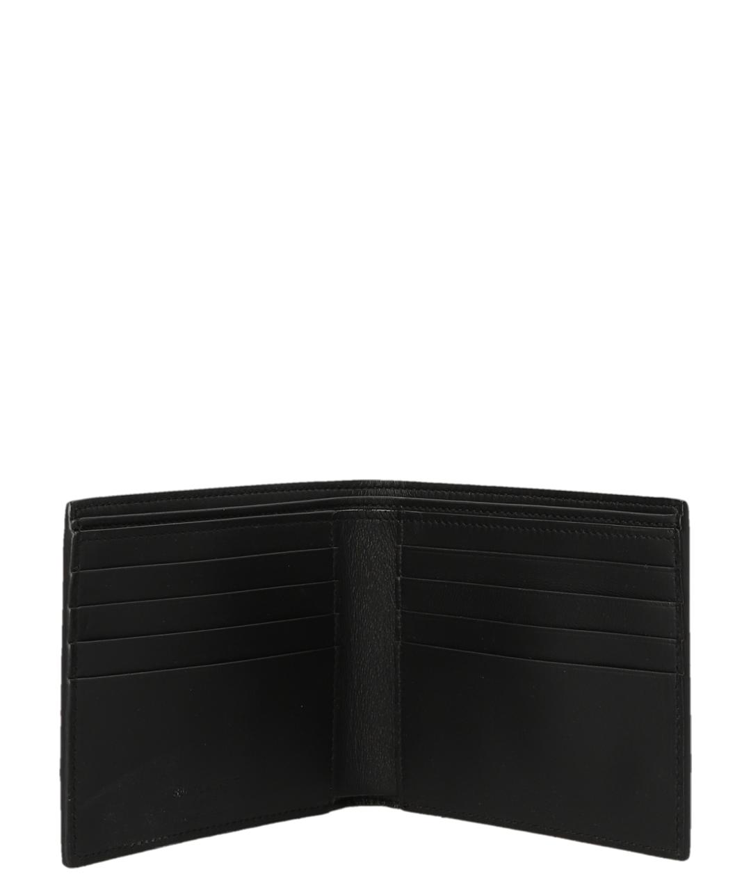 SAINT LAURENT Черный кожаный кошелек, фото 3