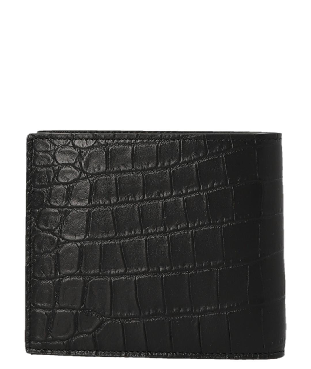 SAINT LAURENT Черный кожаный кошелек, фото 2