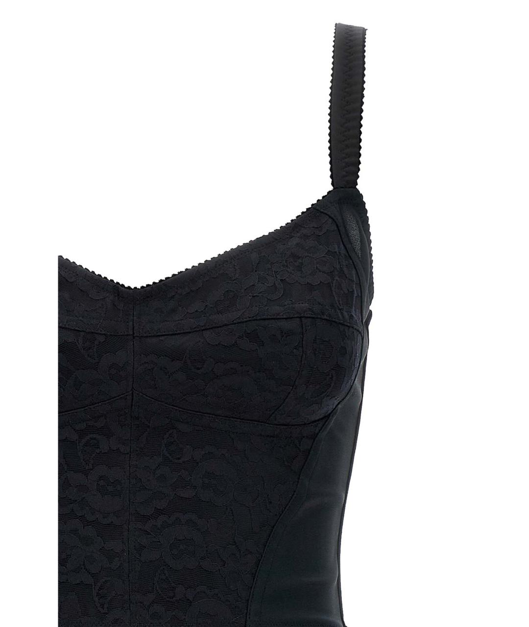 DOLCE&GABBANA Черное вискозное коктейльное платье, фото 3
