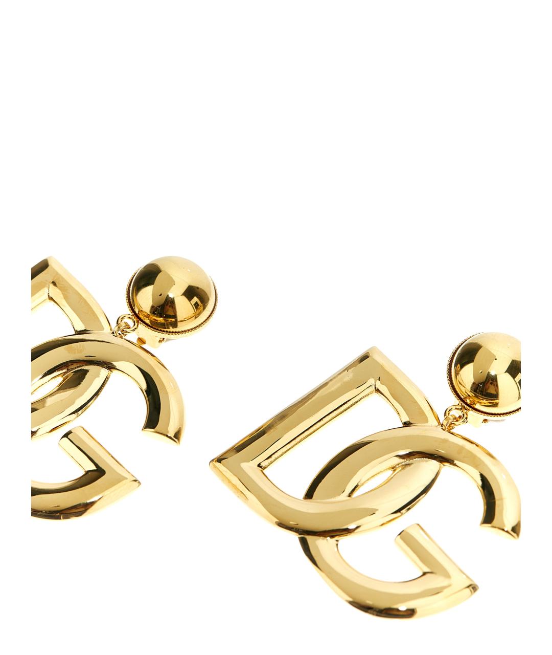 DOLCE&GABBANA Золотые латунные серьги, фото 3