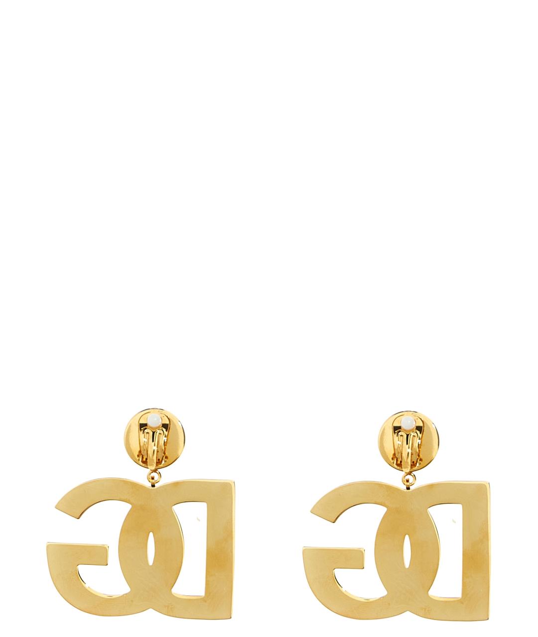 DOLCE&GABBANA Золотые латунные серьги, фото 2