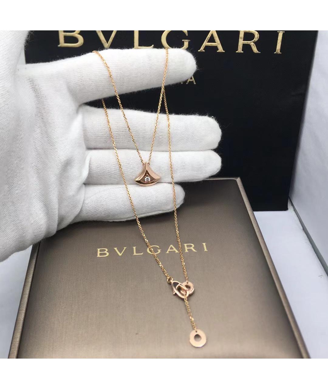 BVLGARI Золотое колье из розового золота, фото 4