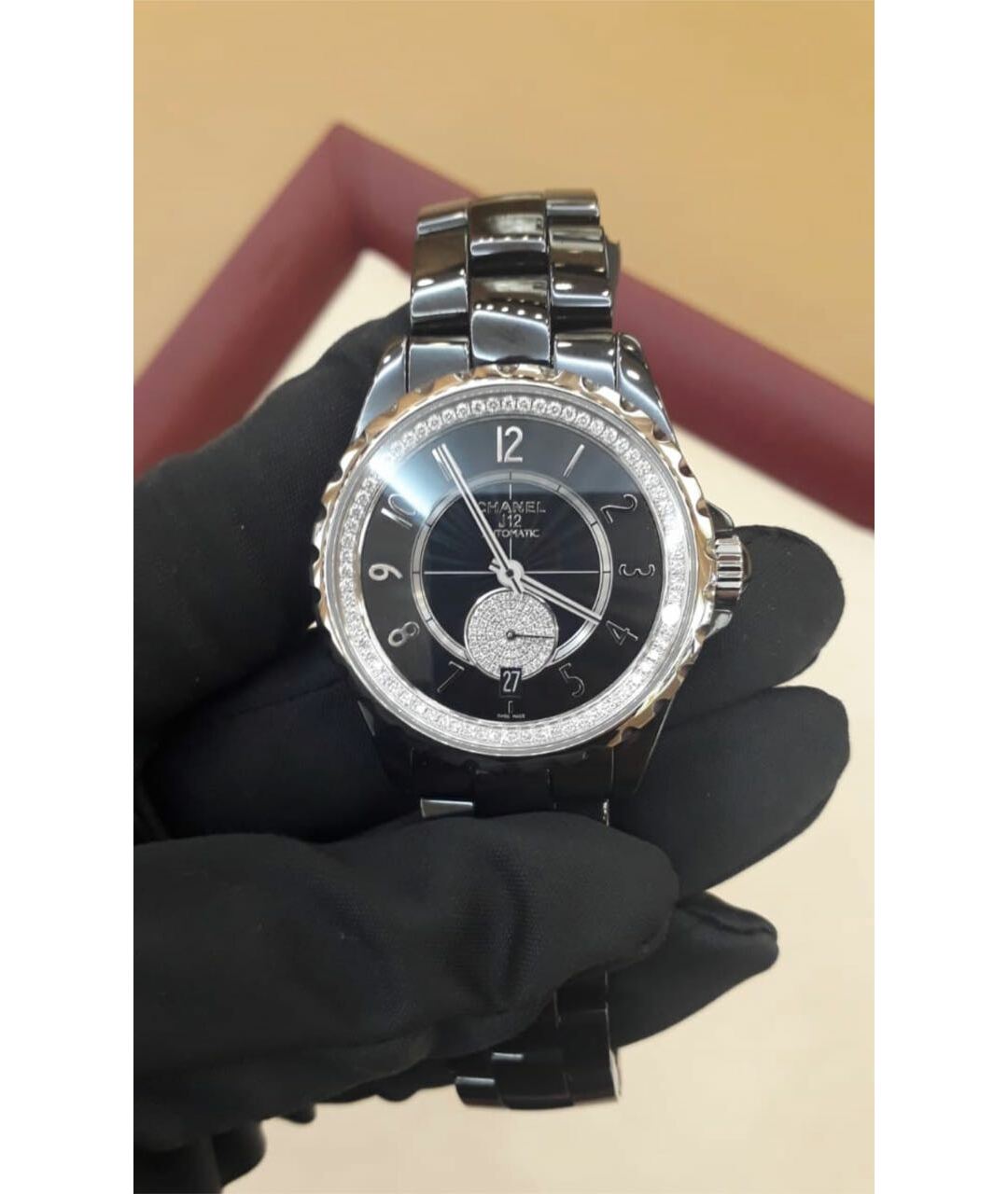 CHANEL PRE-OWNED Черные керамические часы, фото 4