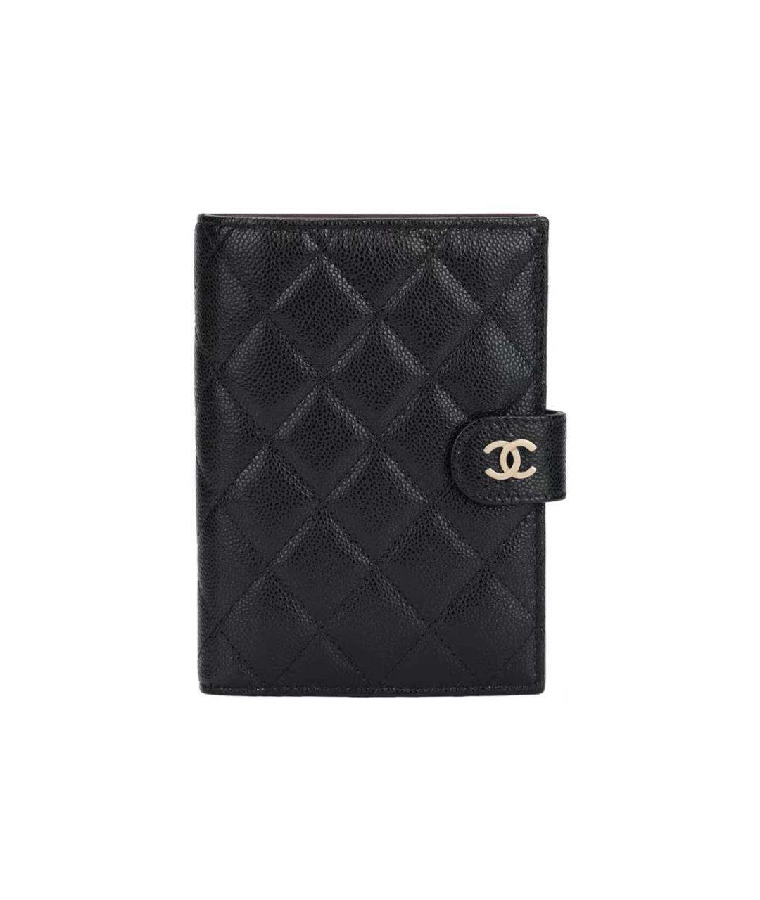 CHANEL Черный кожаный кошелек, фото 1