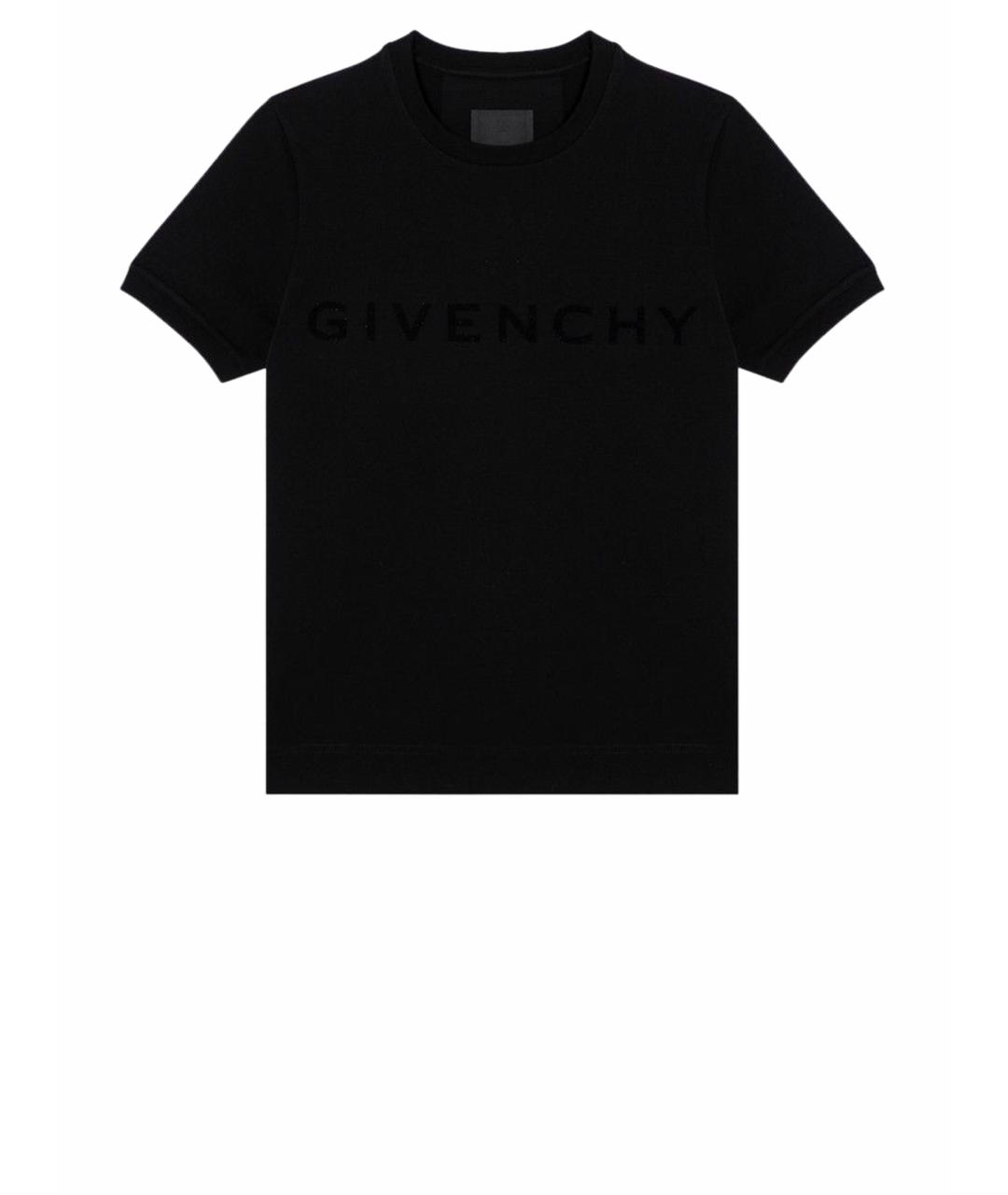 GIVENCHY Черная хлопковая футболка, фото 1