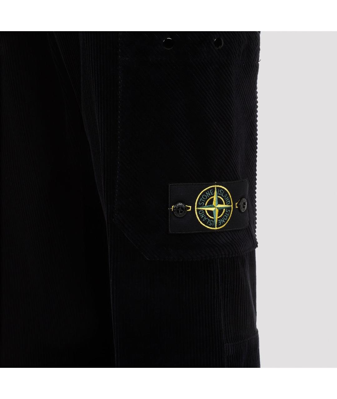 STONE ISLAND Синие хлопковые повседневные брюки, фото 3