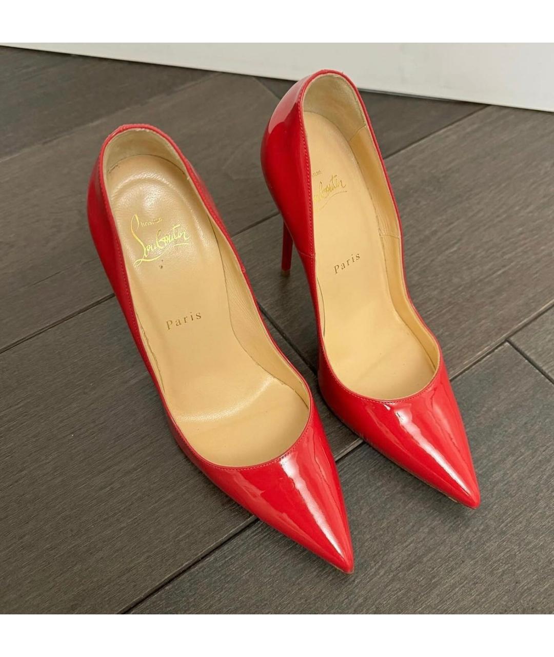 CHRISTIAN LOUBOUTIN Фуксия кожаные туфли, фото 2