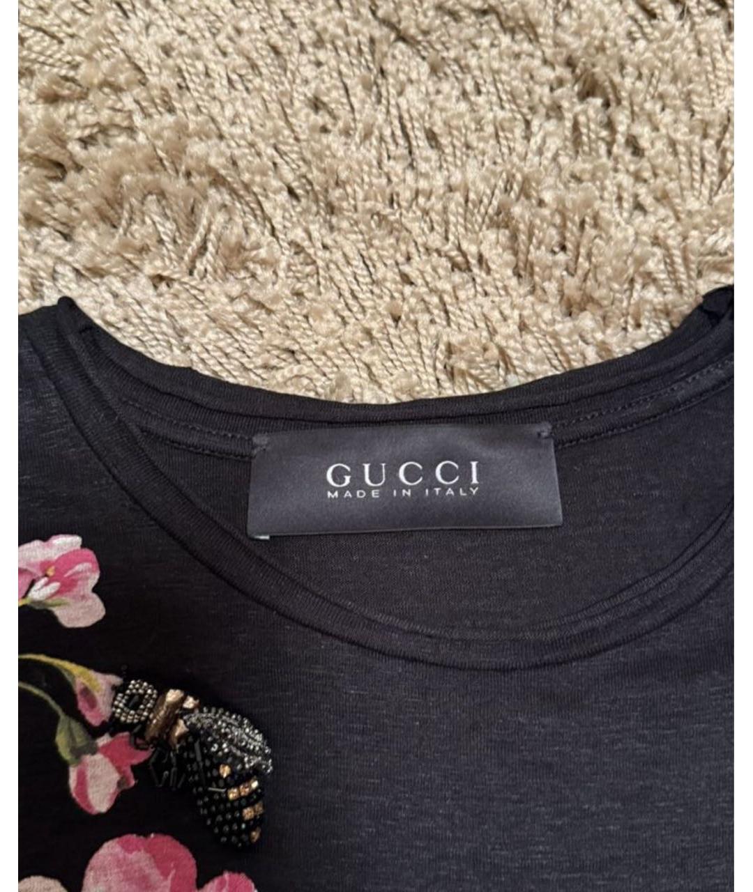 GUCCI Черная футболка, фото 2