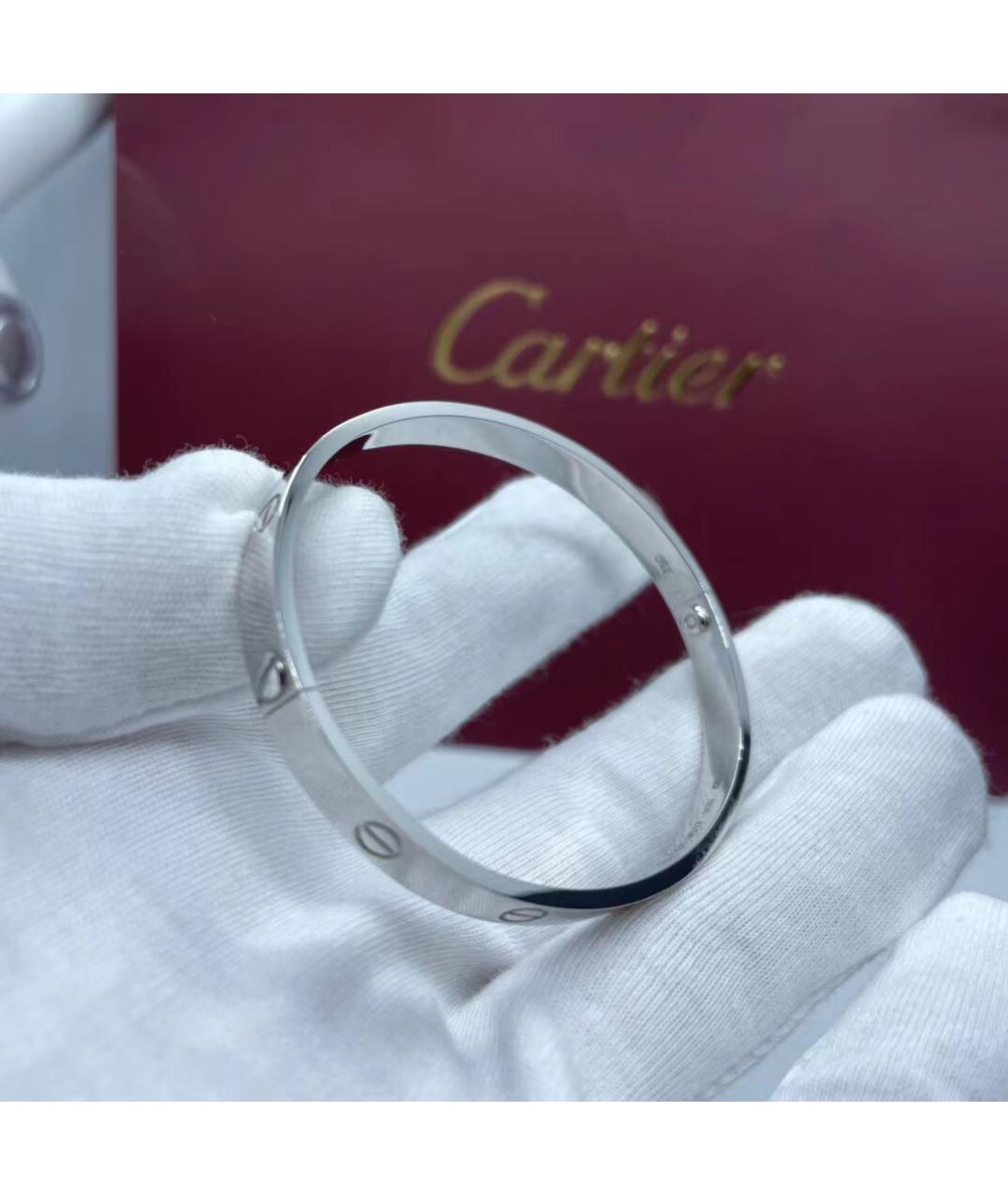 CARTIER Серебрянный браслет из белого золота, фото 5