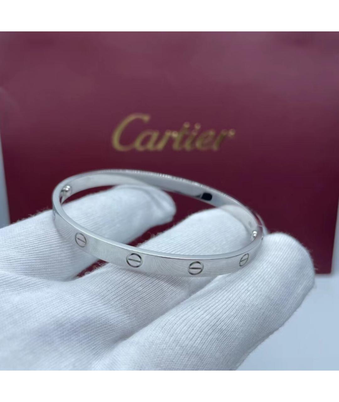 CARTIER Серебрянный браслет из белого золота, фото 4