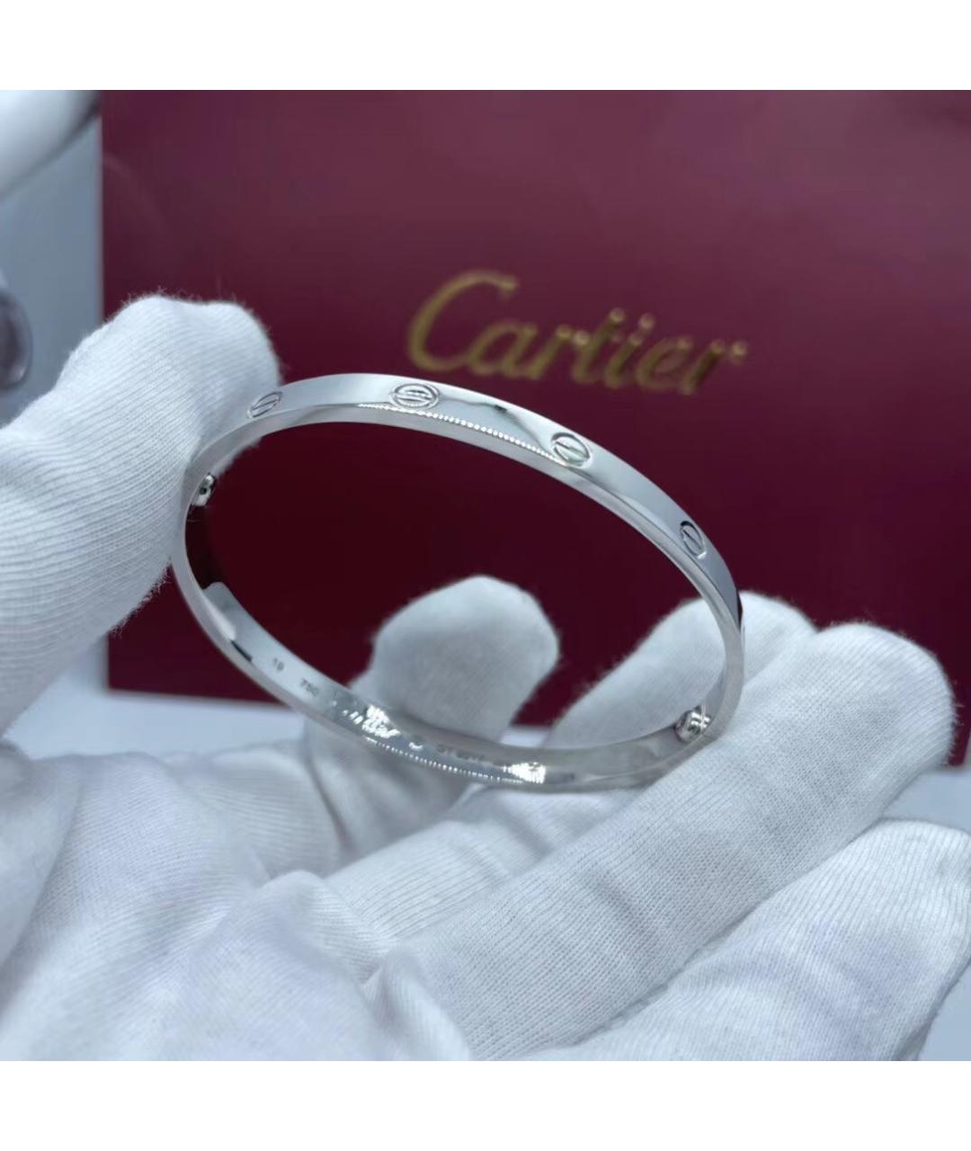 CARTIER Серебрянный браслет из белого золота, фото 2