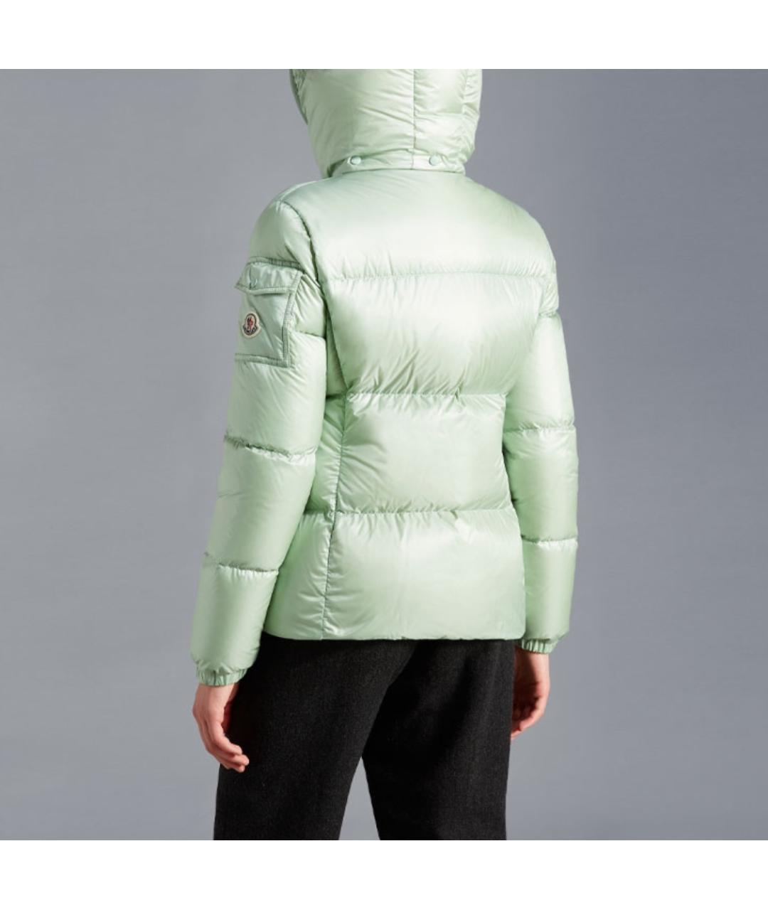 MONCLER Зеленый пуховик, фото 4