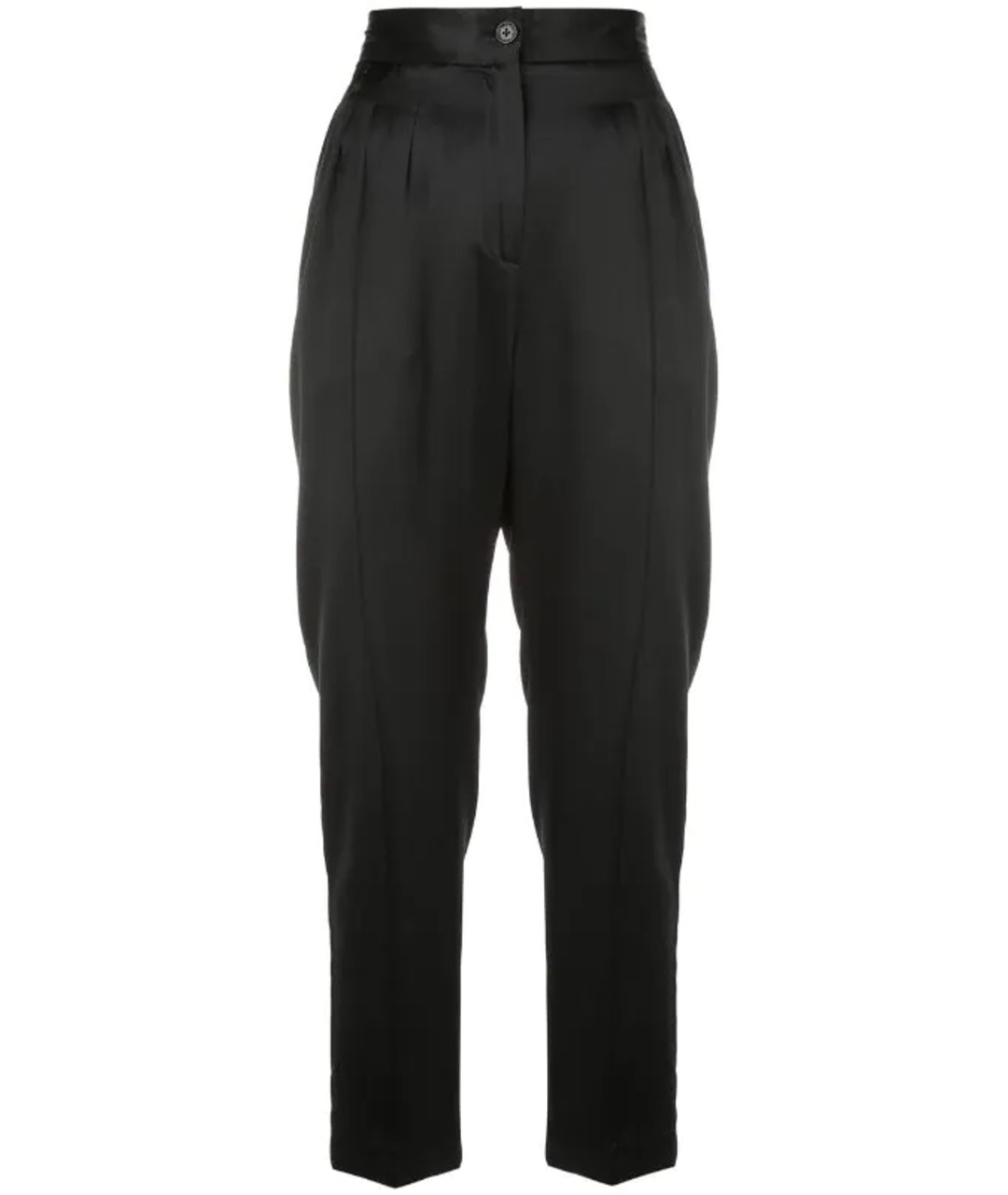 NILI LOTAN Черные шелковые прямые брюки, фото 1