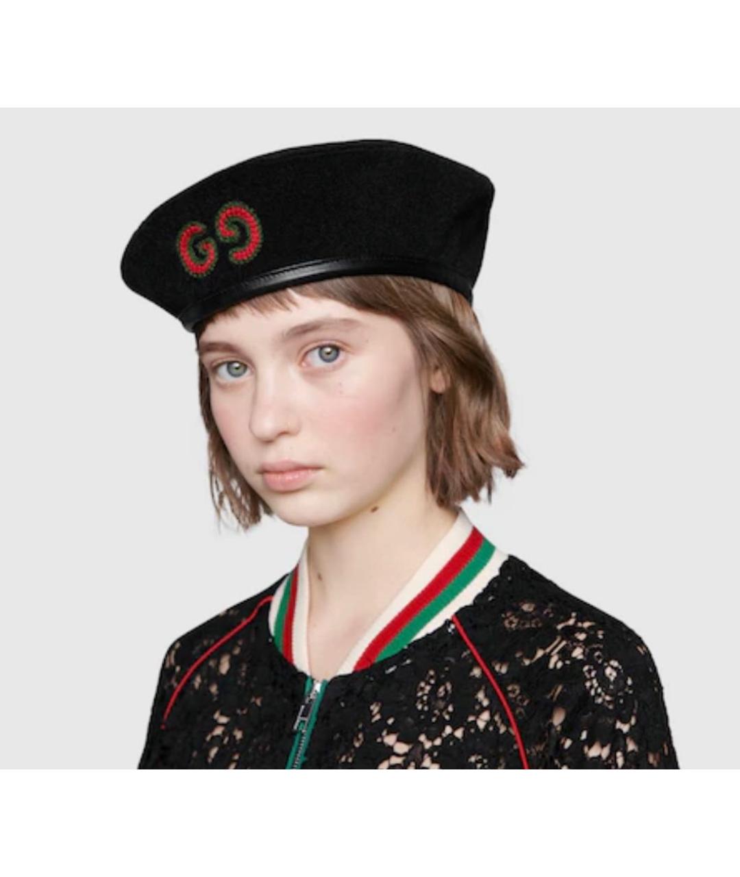 GUCCI Черная шапка, фото 5