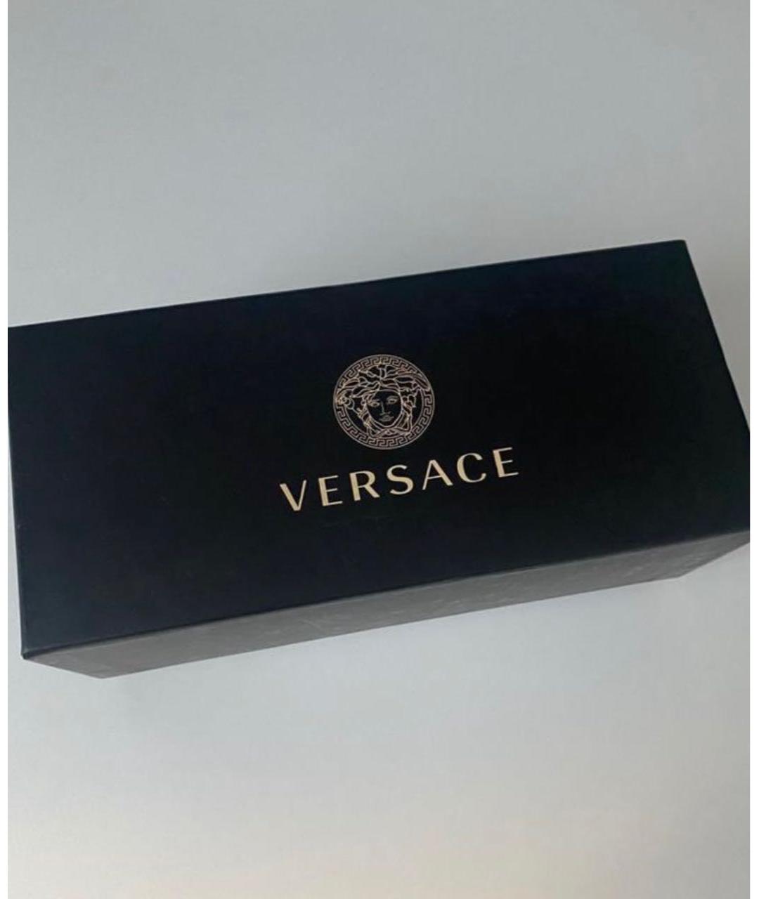 VERSACE Черные пластиковые солнцезащитные очки, фото 4