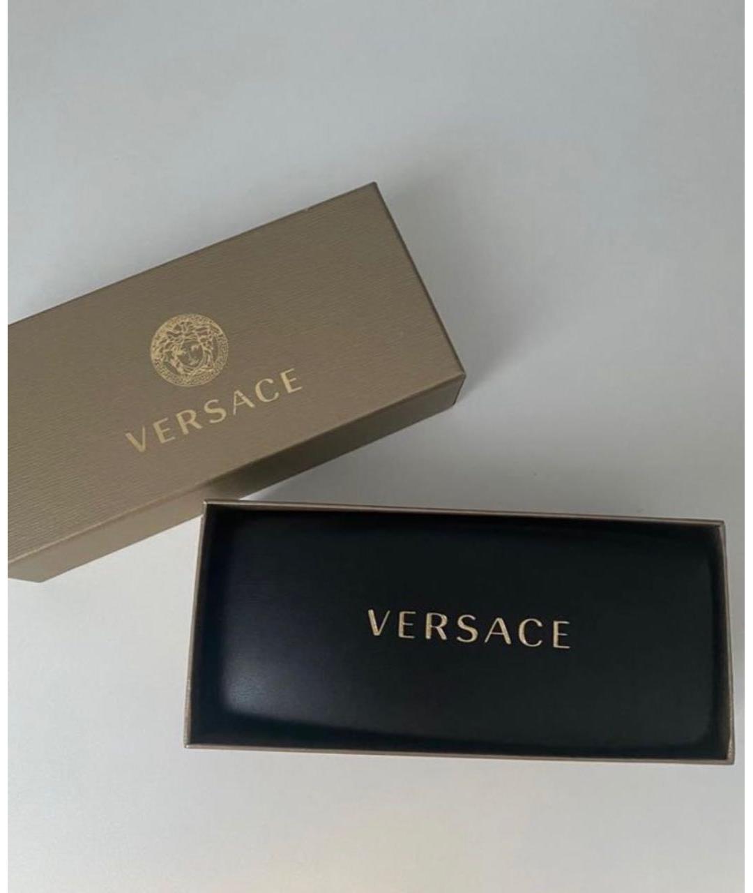 VERSACE Черные пластиковые солнцезащитные очки, фото 4