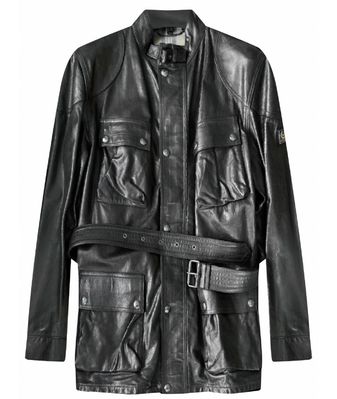 BELSTAFF Черная кожаная куртка, фото 1