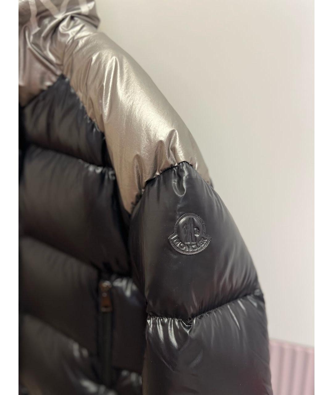 MONCLER Черный пуховик, фото 4