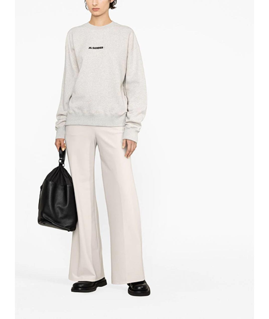 JIL SANDER Серый хлопковый джемпер / свитер, фото 2